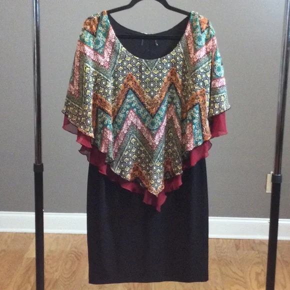 Dresses | Xl Handkerchief Layered Black Dress | Poshmark